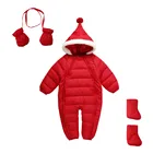 Mudkingdom baby winter clothes thickened down cotton climbing suit romper set