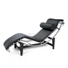Modern Furniture Stainless Steel Frame Genuine Leather Chaise lounge Pony Skin Le Corbusier LC4 Chaise Lounge