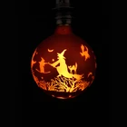 Halloween globe motif glass bulb G125 decorative led laser print bulb