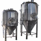 300L-10000L Stainless Steel beer Industrial Fermentation Dual Zone Cooling Jackets Conical Fermenters
