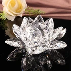 Crystal Gifts Crystal Clear Crystal Lotus Flower Candle Holder Crafts Home Decoration For Gifts
