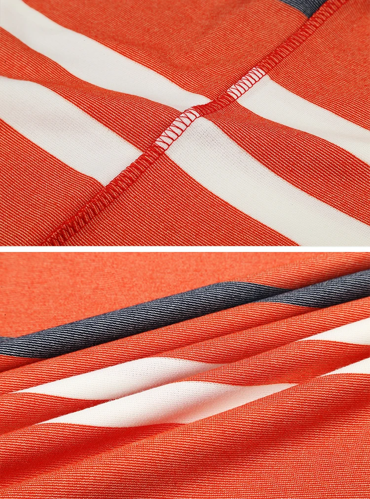 Wholesale Men's Black White Red Striped 100% cotton t shirt For Men