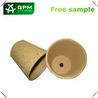 Wholesale molded pulp paperseed starter tray ,Eco-Friendly hot press coconut plant pots, Disposable Seedling trays