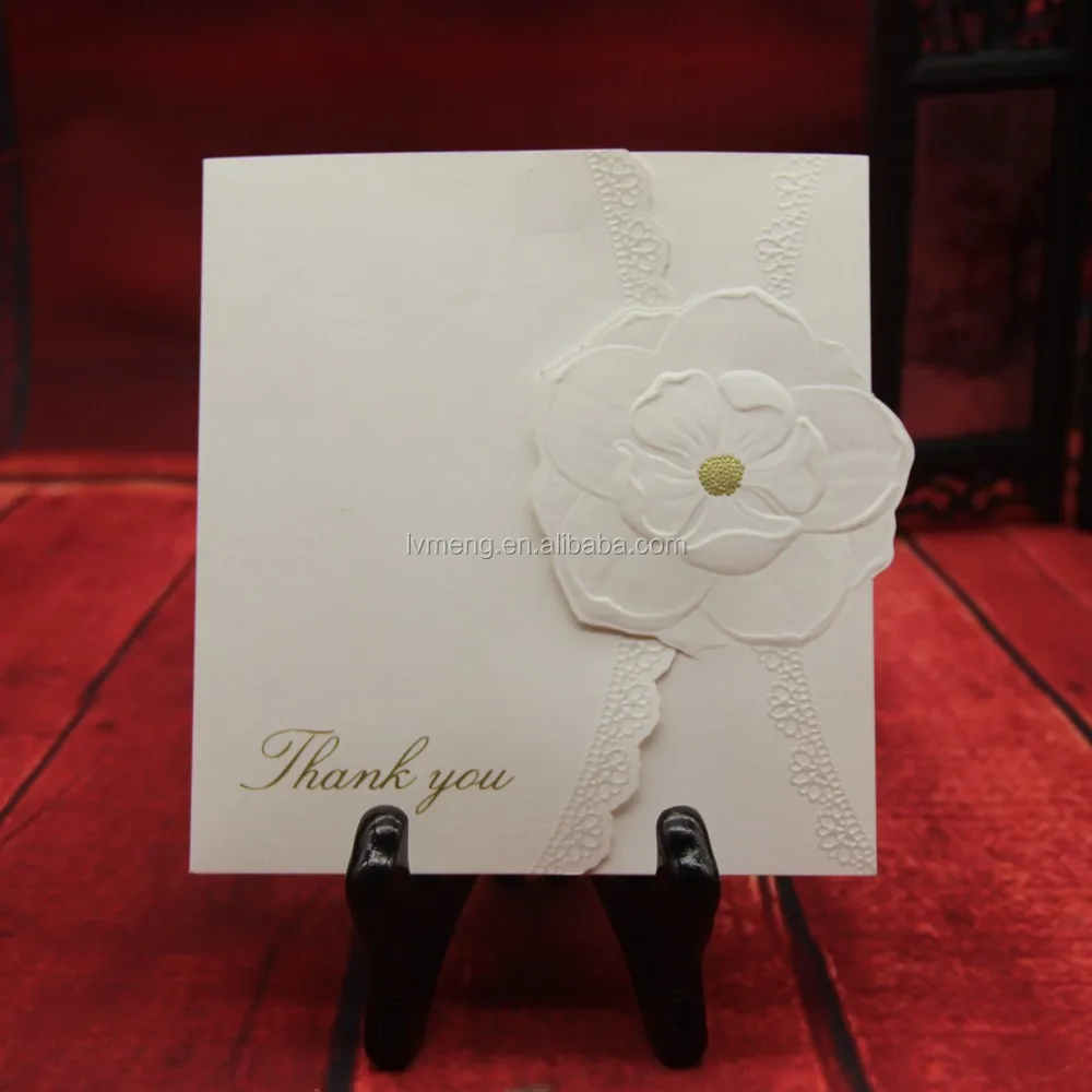 card with embossing flowers/ party invitation greeting cards
