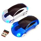 Optical 2.4ghz sports car shape wireless mouse with micro-receiver