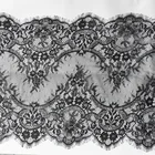 Factory Selling Nylon Black Flower Design Lycra Trim Full Lace Wigs Wholesale