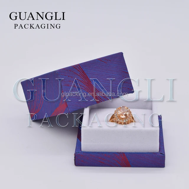 newest wonderful color design ring packaging jewelry box paper
