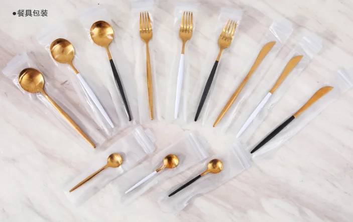 High Quality Matte Golden Cutlery Set 18/10 Spoon Fork Knife