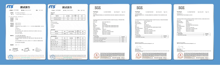 Chaoan Caitang Nicety Stainless Steel Wares Manufactory product Certifications.Our products passed the SGS LFGB and FDA test.