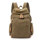 Wholesale 3 compartment 15 17.3 inch strong military vintage Retro Style canvas hiking laptop bags backpack