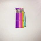 popular cosmetic silicone eyes shadow brush lip line brush face makeup brush suit wholesale