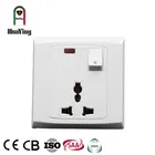 Plastic Copper white 1 gang single power appliance electrical outlet receptacle