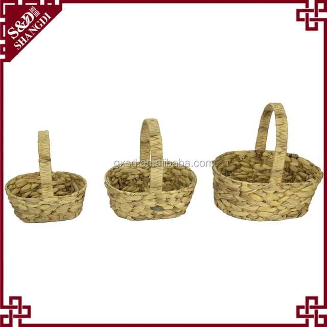 wholesale oval shape natural material hand woven gift baskets