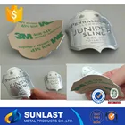 3D embossed sliver embossing wine/beer bottle metal bottle labels