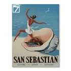 Vintage Poster Canvas Art Decorative Handmade Oil Painting