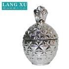 LXHY01 8.6x14cm custom unique electro clear glass candle jar for candle