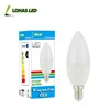 CE UL Approved LOAHS 5W 6W E14 E12 E26 LED Candle Light with White Housing for Home Lighting
