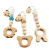 Personalise Chew Beads Silicone Charms Pacifier Chain Newborn Baby Gift Set