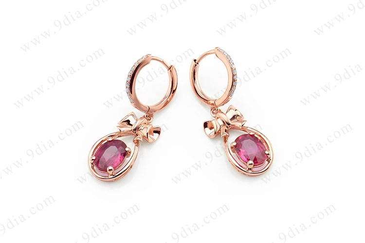 2015 Alibaba China Best Selling 9ct Simple Gold Earring Designs for Women