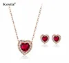 Direct wholesale china jewels cubic zirconia stones costume jewelry italy heart jewelry set