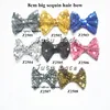 8cm big sequin bowknot sash accessories, glitter butterfly style bowknots, shiny unique fabric collar bow tie