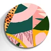 2019 hot sale vibrant abstract artwork printed round canvas painting art for home