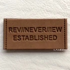 Custom imitation leather brand label hangtag for travelling backpack bags