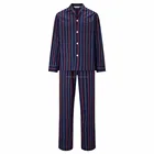 2016 Wholesale Man 100% cotton Printed Dakestripe pajamas