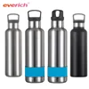 Everich Double Wall Vacuum Insulated Thermal Stainless Steel Water Bottle, Narrow Mouth with Straw Cap