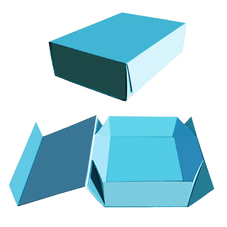 paper printing flip lid  flat folding magnetic  box packaging