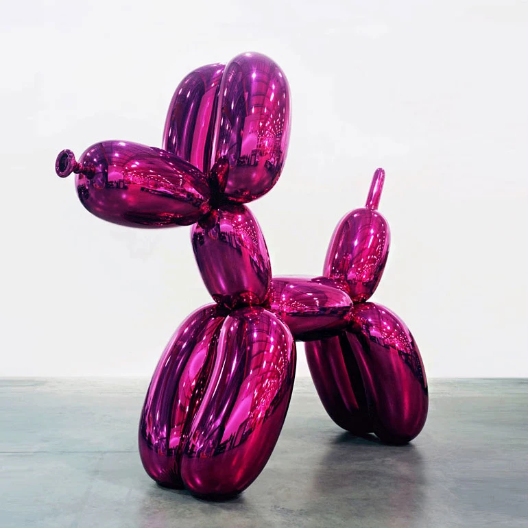 colorful art modern stainless steel balloon dog sculpture