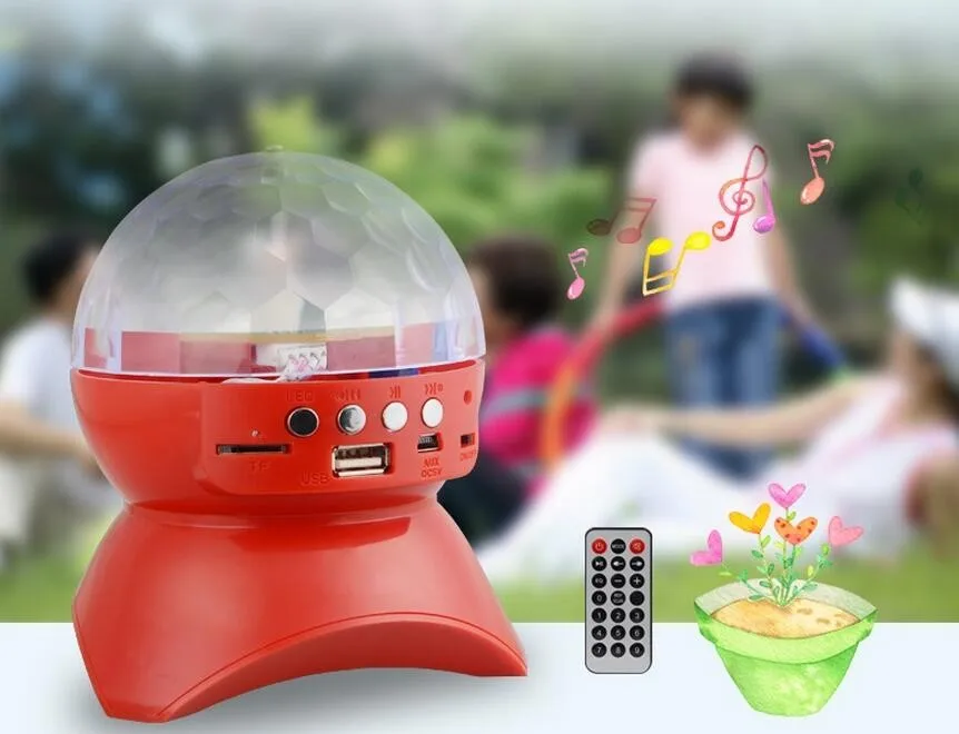rotating dance bluetooth speaker wireless bluetooth speaker with colorful led light - ANKUX.COM