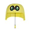Yellow Umbrella Helmet Shaped Maximum Rain Protection Windproof Sunscreen Anti UV Umbrella