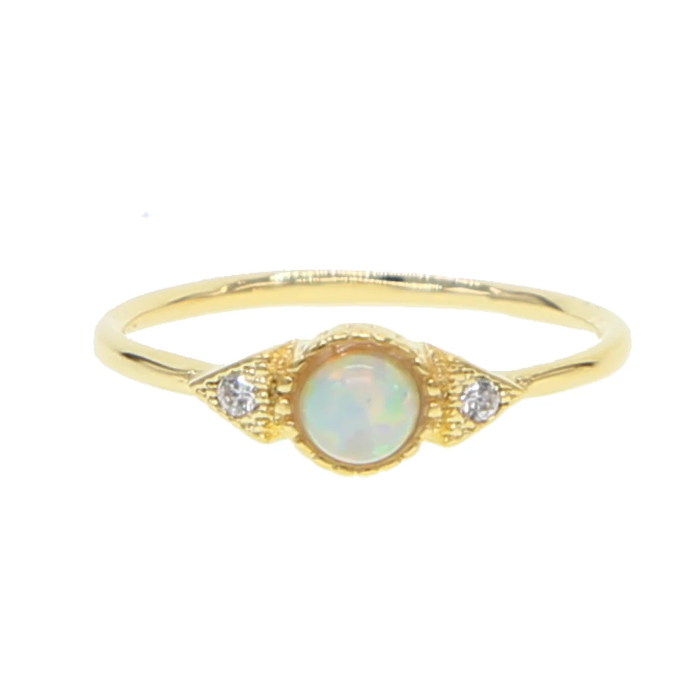 brass opal ring size 6 7 8 (2)