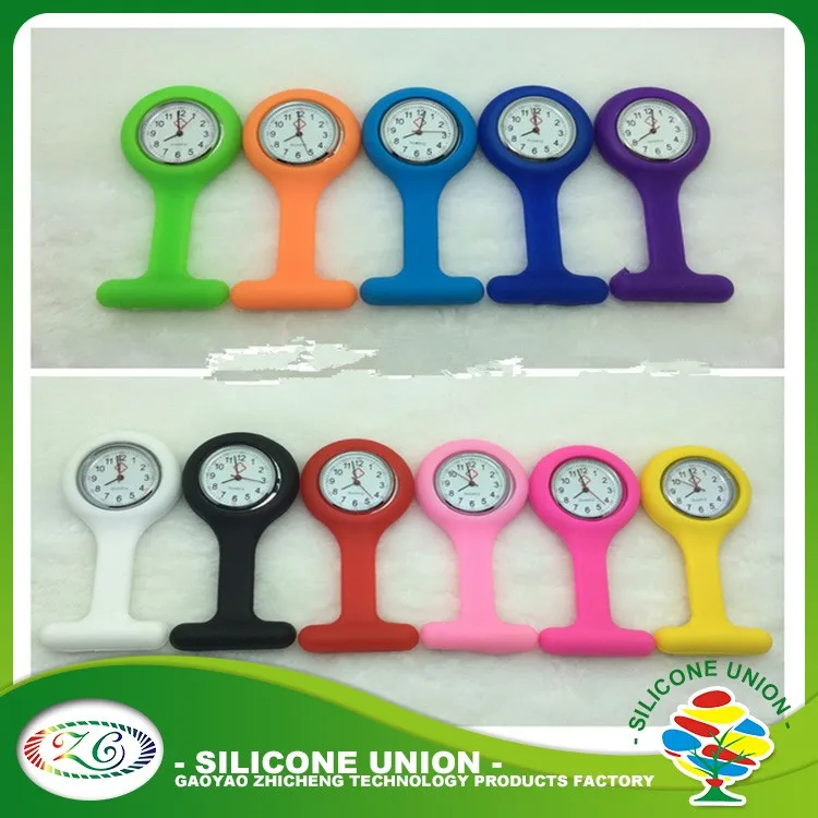 hot sale silicone nurse brooch watch,jelly quartz watch,nurse