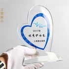 Custom Crystal Heart Trophy Charity Dinner for Souvenir Gift