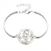 wholesale Fashion silver Psalm Bracelet Print Glass Dome Charms Bracelet Bible Verse Quote Jewelry Gift For Christian
