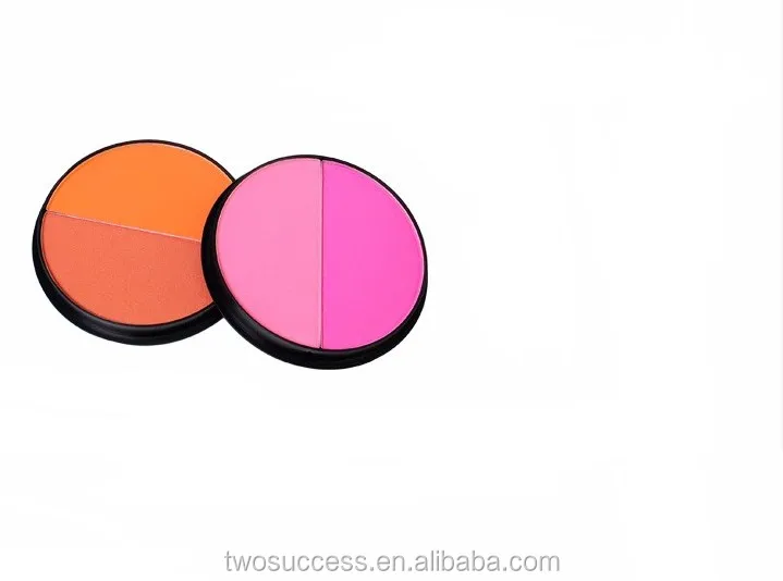 New Style Personal Cosmetic Waterproof Double Color Powder Blush