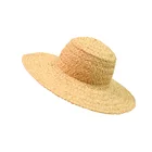 Wholesale custom 100% Raffia Crochet Straw sombrero straw hat beach hat for women