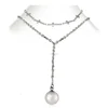 Olivia Adjustable Boho Lariat Long Thin Cross Link Chain Choker Jewelry Layered Choker Necklace Women