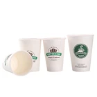 wholesale custom printed reusable double wall corrugated hot drink paper coffee cup 8 oz 12 oz