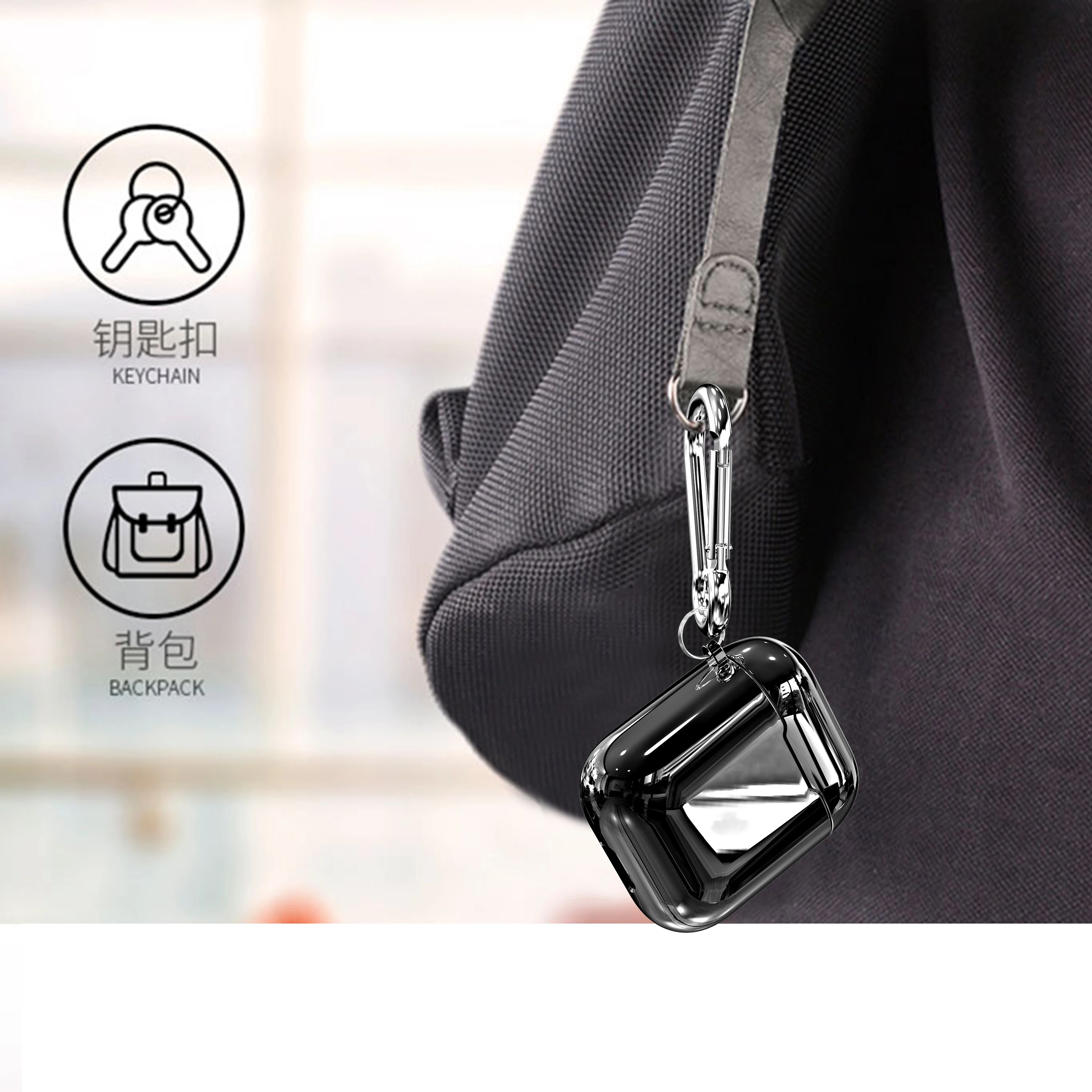 2019 Electroplated Case earphones Silicone Protective Cover Charging Headphones Case For APPLE - ANKUX.COM