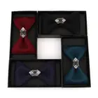 Factory High Quality Handmade Cotton Customized Crystal Dinner Party Men Hardware Bow Ties