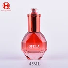 Luxury skin care Red cosmetic glass bottle packaging 60ml glass packaging