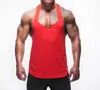 Custom 100% cotton wholesale men fitness plain gym tank tops singlets stringer