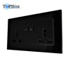 146 Type Double 13Amp Universal Electric Switch And Socket Outlet With Indicator In Black