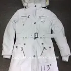 apparel women fashion waterproof jacket stock