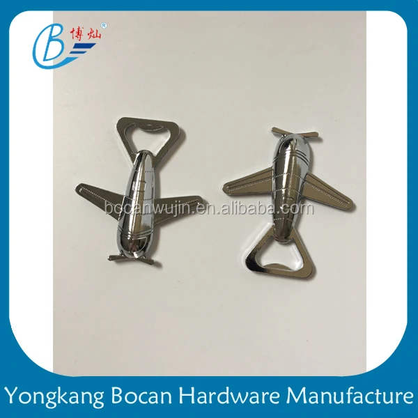 metal small gift air plane shape beer bottle opener