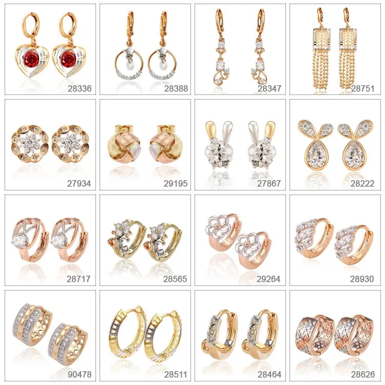 90478 New Products Two -Tone Huggie Earrings Fashion jewelry earring