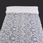 New design heavy beaded sequin embroidery bridal white nylon lace fabric wedding dress